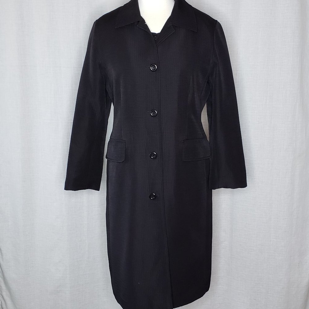 Jones New York Black Trench Career Coat